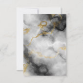 Moderner weißer grauer Marmor mit goldfarbener Hoc Save The Date (Rückseite)