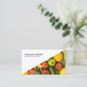 Moderner, weißer Koch pflanzlicher Ernährung Visitenkarte (Stehend Vorderseite)