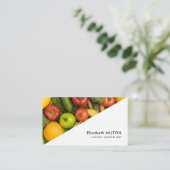 Moderner, weißer Koch pflanzlicher Ernährung Visitenkarte (Stehend Vorderseite)