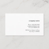 Moderner, weißer Koch pflanzlicher Ernährung Visitenkarte (Rückseite)