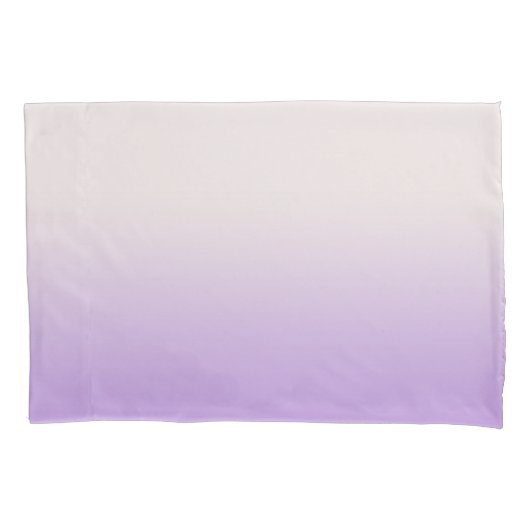 Moderner Weißer Lavendel Lila Ombre Gradient Kissenbezug (Vorderseite-Links)