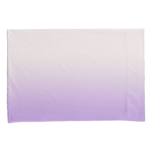 Moderner Weißer Lavendel Lila Ombre Gradient Kissenbezug (Vorderseite-Rechts)