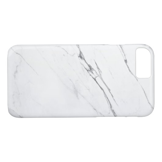 Moderner, weißer Marmor Case-Mate iPhone Hülle (Rückseite (Horizontal))