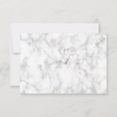 Moderner weißer Marmor Dankeskarte (Rückseite)