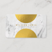 Moderner weißer Marmor & Gold Moderner Chic Visitenkarte (Vorderseite)