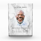 Moderner, weißer Marmor im Foto der Erinnerung (Vorderseite)