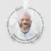 Moderner, weißer Marmor im Foto der Erinnerung Ornament (Vorderseite)