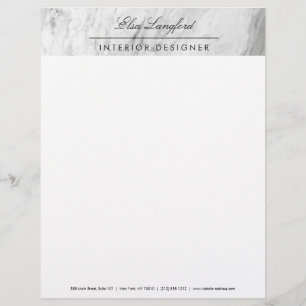 Moderner weißer Marmor Luxus Designer Briefbogen