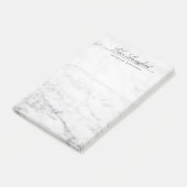 Moderner weißer Marmor Luxus Designer Post-it Klebezettel (angewinkelt)