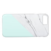 Moderner, weißer Marmor mit Aquakultur Case-Mate iPhone Hülle (Rückseite (Horizontal))