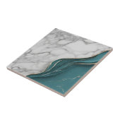 Moderner weißer Marmor mit dunklem Aquamarinen und Fliese (Seite)