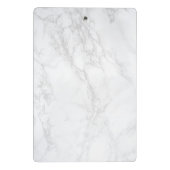 Moderner weißer Marmor mit rosa Block Personalisie Mini Klemmbrett (Rückseite)