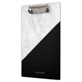 Moderner weißer Marmor mit schwarzem Block Persona Klemmbrett (Links)