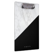 Moderner weißer Marmor mit schwarzem Block Persona Klemmbrett (Rechts)