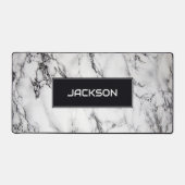 Moderner weißer Marmor Schreibtischunterlage (Vorderseite)