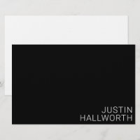 Moderner weißer Name auf schwarz