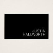 Moderner weißer Name oder anderer Text auf schwarz (Vorderseite)