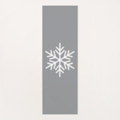 Moderner weißer nordischer Schneeflocken Grau Hint Yogamatte (Vorderseite)