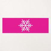 Moderner weißer nordischer Schneeflocken mit heiß  Yogamatte (Vorderseite (Horizontal))