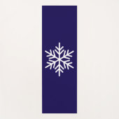 Moderner weißer nordischer Schneeflocken Tiefer de Yogamatte (Vorderseite)