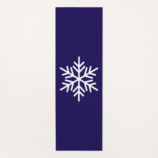 Moderner weißer nordischer Schneeflocken Tiefer de Yogamatte (Vorderseite)