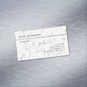 Moderner weißer silberner magnetische visitenkarte (Beispiel)