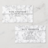 Moderner weißer silberner visitenkarte (Vorne/Hinten)