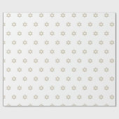 Moderner weißer Stern aus David Muster elegant Geschenkpapier (Flach)