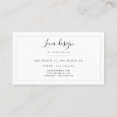 Moderner weißer und rosa Marmor Visitenkarte (Rückseite)