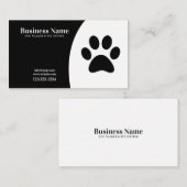 Moderner weißer und schwarzer Pfoten - Hund laufen Visitenkarte (Vorne/Hinten)