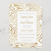 Moderner Weißgoldmarmor Abstrakt (Vorne/Hinten)