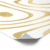 Moderner Weißgoldmarmor Abstrakt Poster (Ecke)