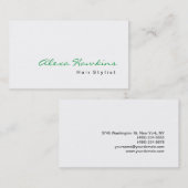 Moderner Weißhaarstil Makeup Artist Visitenkarte (Vorne/Hinten)