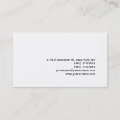 Moderner Weißhaarstil Makeup Artist Visitenkarte (Rückseite)