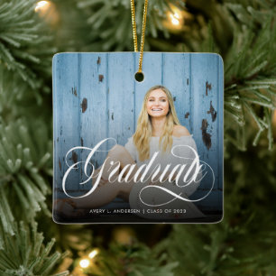 Moderner Weißkalligraphie-Foto-Abschluss Keramikornament