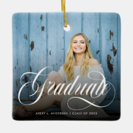 Moderner Weißkalligraphie-Foto-Abschluss Keramikornament