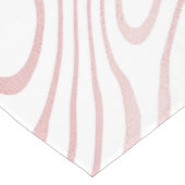 Moderner Weißrosengoldmarmor Abstrakt Kurzer Tischläufer (Ecke)