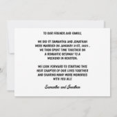 Moderner Weißtext Wir haben die Ankündigung des Fo (Rückseite)