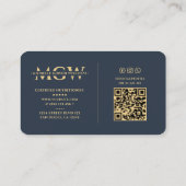 Moderner Wellness Coach Personal Trainer Dunkelbla Visitenkarte (Rückseite)