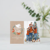 Moderner Weltfrieden Foto Weihnachten (Stehend Vorderseite)