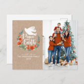 Moderner Weltfrieden Foto Weihnachten (Vorne/Hinten)