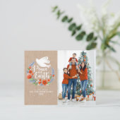 Moderner Weltfrieden Weihnachts-Foto Postkarte (Stehend Vorderseite)