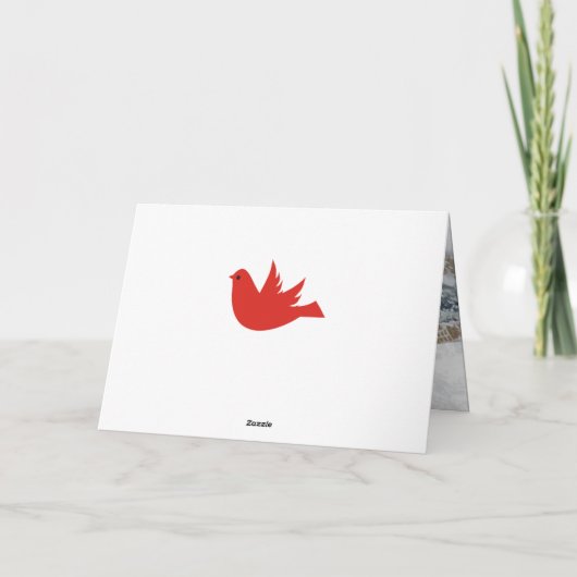 Moderner Weltfrieden Weißtaube Weihnachten (Rückseite)