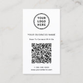 Moderner Werbe-Logo-QR-Code Visitenkarte (Vorderseite)