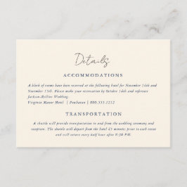 Moderner Western Boho Hochzeitdetails Begleitkarte