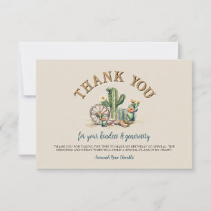 Moderner Western Cowgirl Rustic Cactus danke