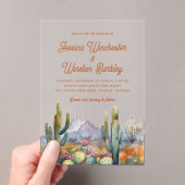 Moderner Western Terracotta Wüste Kaktus Landschaf Acryleinladungen (Insitu (Handheld))