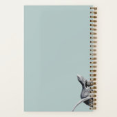 Moderner Whale in Wasserfarben Personalisiert Notizblock (Rückseite)