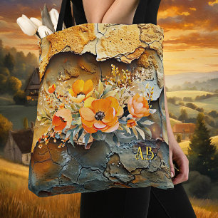Moderner Whimsischer Abstrakter Blumenherbst Tasche