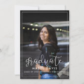 Moderner whimsisischer Foto Abschluss Ankündigung (Vorderseite)